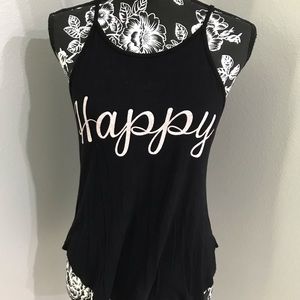 Happy Tank Top “Do What You Love, Love What You Do” Jrs Sz Med NEW